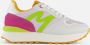 Mexx Juju suède sneakers roze groen - Thumbnail 2