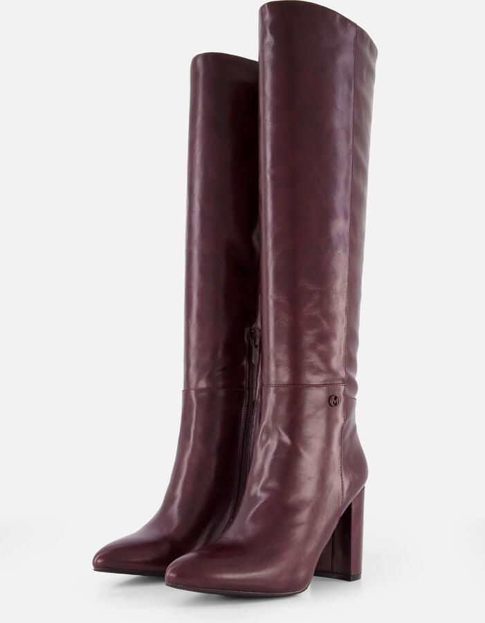 Mexx Krystal Indy imitatieleren laarzen met blokhak en dierenprint bordeaux - Foto 8