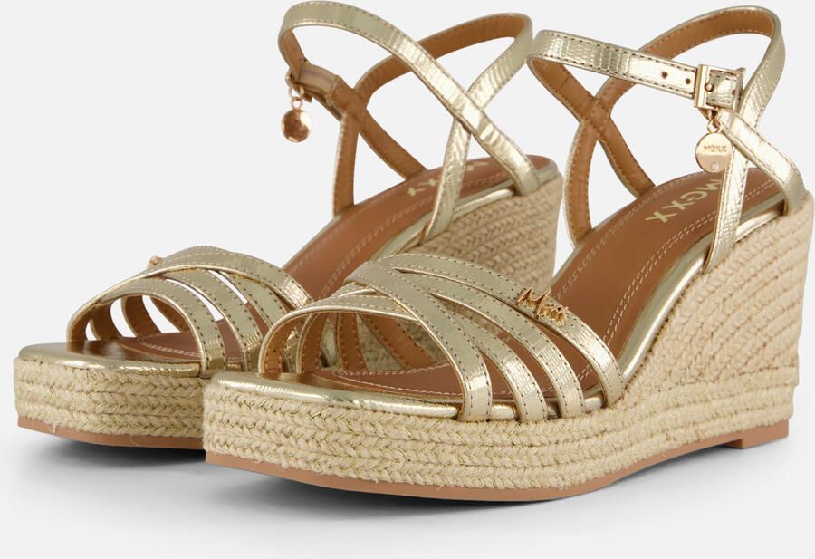 Mexx Noemi Pakina Sandalen Met Sleehak Dames Goudkleurig - Foto 4