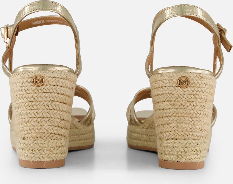 Mexx Noemi Pakina Sandalen Met Sleehak Dames Goudkleurig - Foto 3