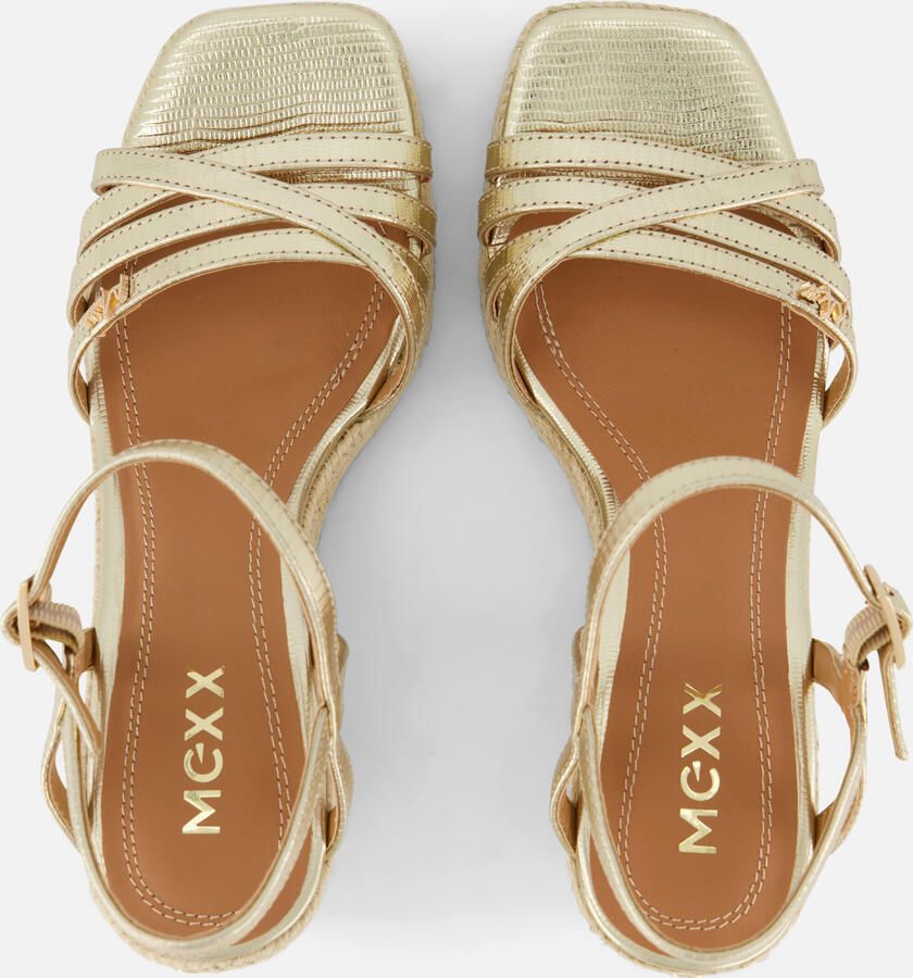 Mexx Noemi Pakina Sandalen Met Sleehak Dames Goudkleurig - Foto 2