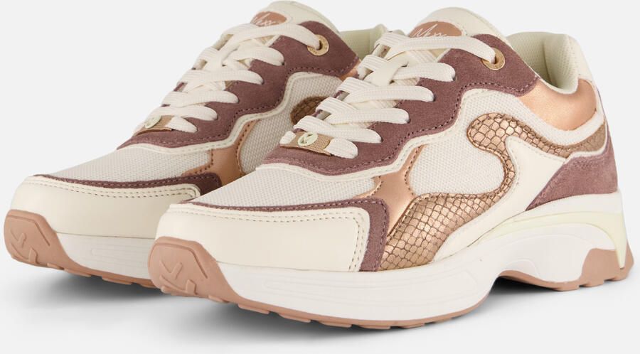 Mexx PORTIA LOVE Sneaker Dames Sneaker-Wit Bruin