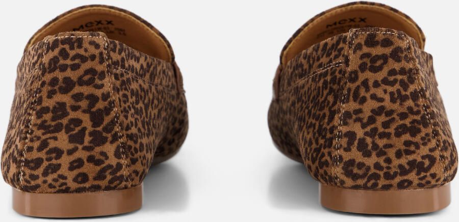 Mexx Ravina Lemon loafers met panterprint cognac zwart - Foto 6