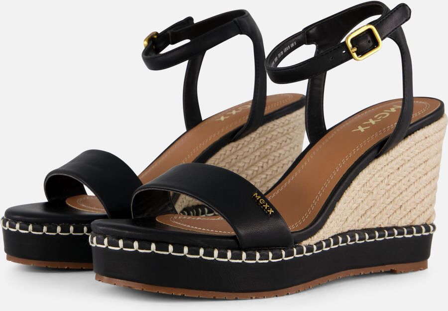 Mexx Ricky Palace Sandalen Met Sleehak Dames Zwart - Foto 7