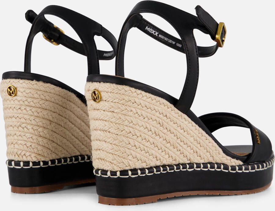 Mexx Ricky Palace Sandalen Met Sleehak Dames Zwart - Foto 6