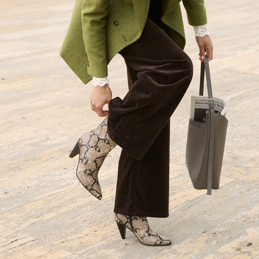 Mexx Valinda Teti Enkellaarzen Met Hak Snake beige - Foto 2