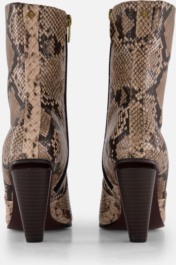Mexx Valinda Teti Enkellaarzen Met Hak Snake beige - Foto 5