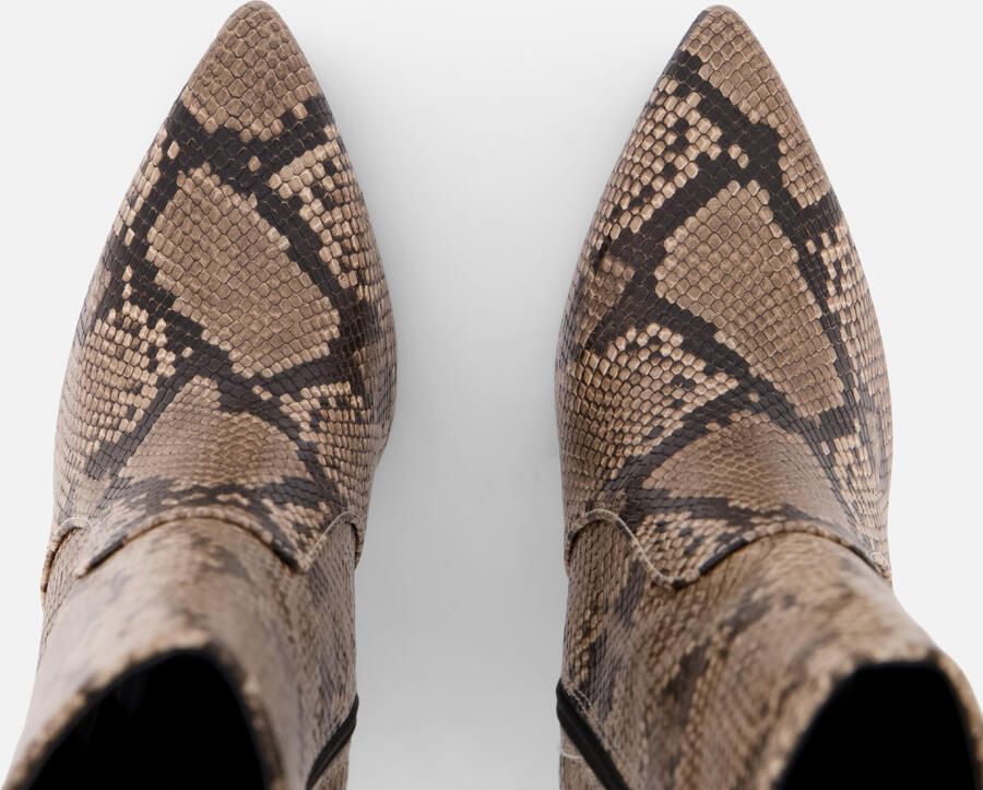 Mexx Valinda Teti Enkellaarzen Met Hak Snake beige - Foto 4