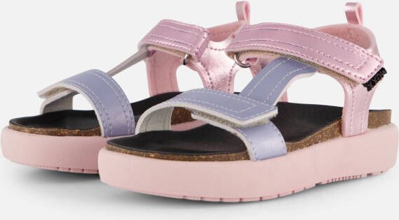 Mexx Kids XX825400-570 Meisjes Platte Sandalen Roze Paars Zwart Leer Klittenband