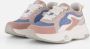 Mexx Kids XX825100-770 Meisjes Lage Sneakers Roze Blauw Leer Veters - Thumbnail 2