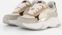 Mexx Kids XX825100-703 Meisjes Lage Sneakers Beige Grijs Wit Leer Veters - Thumbnail 3