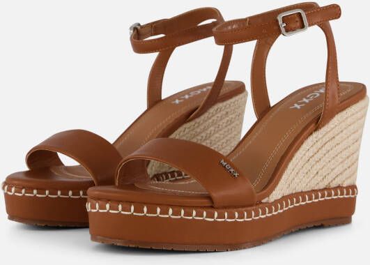 Mexx Ricky Palace Espadrilles met hak cognac