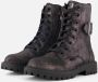 Mexx Kids XX825590-791 Meisjes Biker Boots Grijs Leer Veters - Thumbnail 2