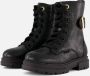 Mexx Kids XX824553-989 Meisjes Enkellaarsjes Zwart Leer Veters - Thumbnail 2