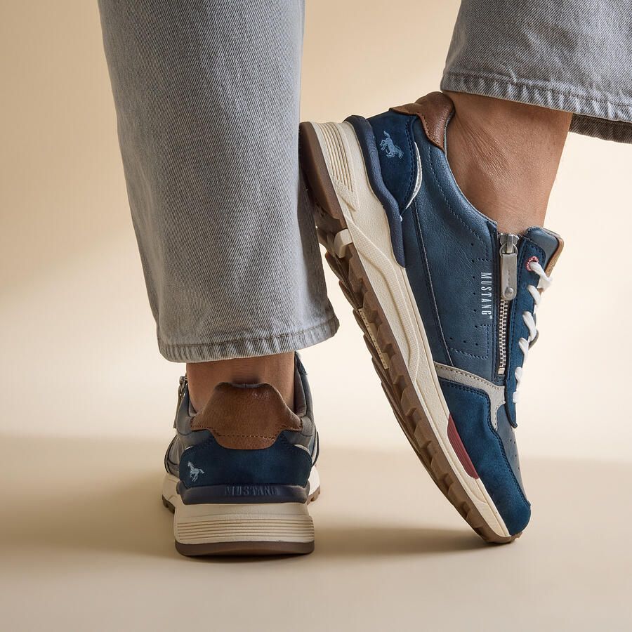 Mustang Sneakers blauw Synthetisch