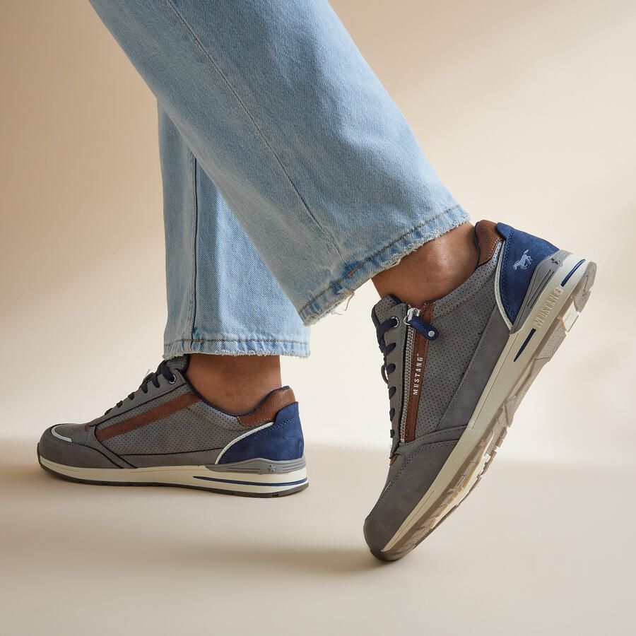 Mustang Shoes Sneakers met buitenrits vrijetijdsschoen lage schoen veterschoen - Foto 3