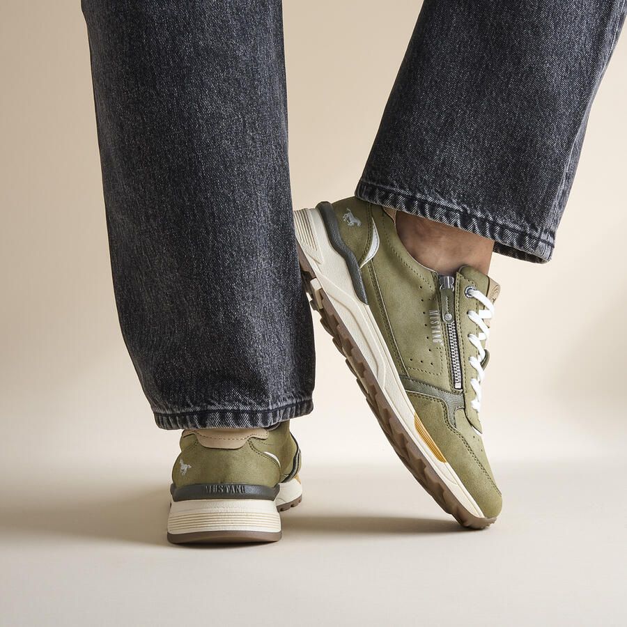 Mustang Sneakers groen Synthetisch - Foto 3