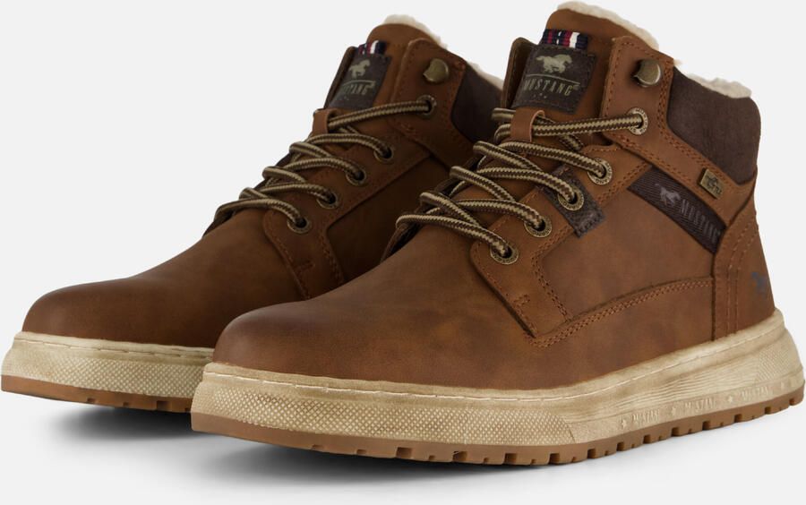 Mustang Veterschoenen Hoog Veterschoenen Hoog Cognac - Foto 2