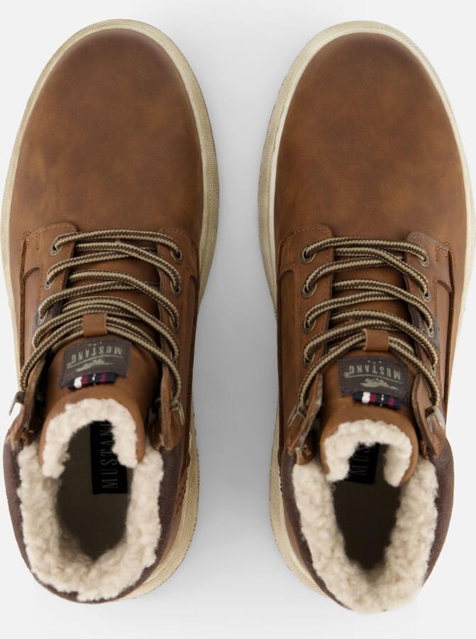 Mustang Veterschoenen Hoog Veterschoenen Hoog Cognac - Foto 5