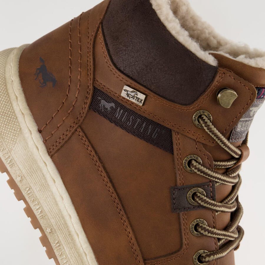Mustang Veterschoenen Hoog Veterschoenen Hoog Cognac - Foto 7