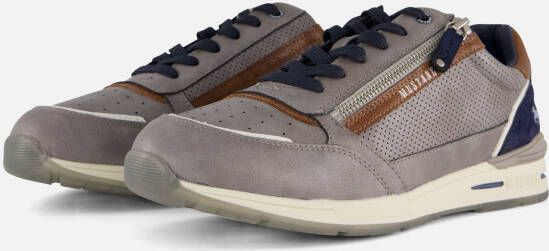 mustang Sneakers grijs Leer