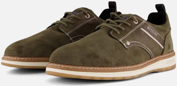 Mustang Sneakers groen Suede