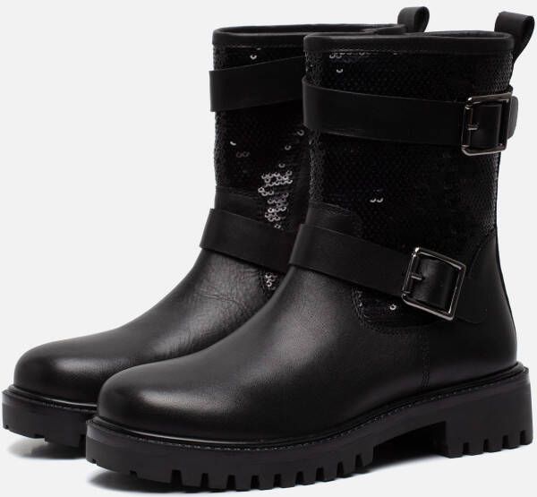 Muyters Biker boots zwart Leer