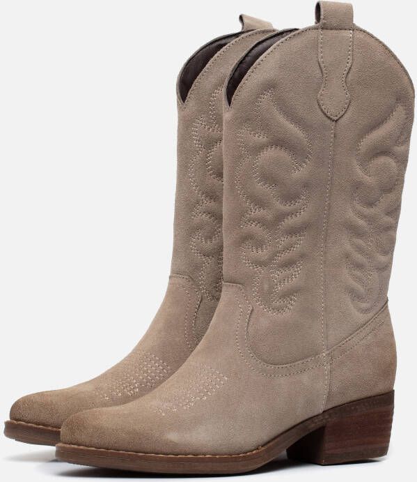 Muyters Cowboylaarzen beige Suede