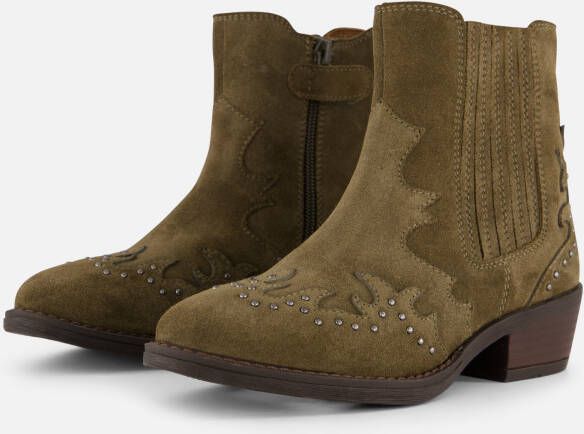 Muyters Cowboylaarzen groen Leer
