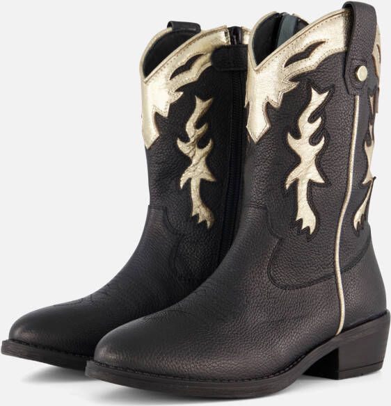 Muyters Cowboylaarzen zwart Leer Kinderschoenen