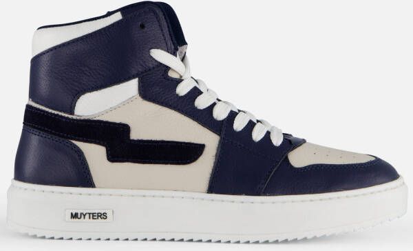 Muyters hoge Sneakers blauw Leer