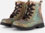 Muyters Leopard Veterboots goud Leer Kinderschoenen - Thumbnail 1