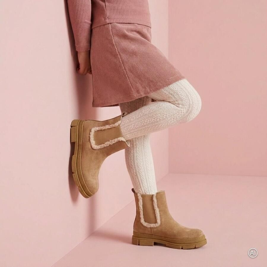 Muyters Chelsea boots cognac Suede Kinderschoenen