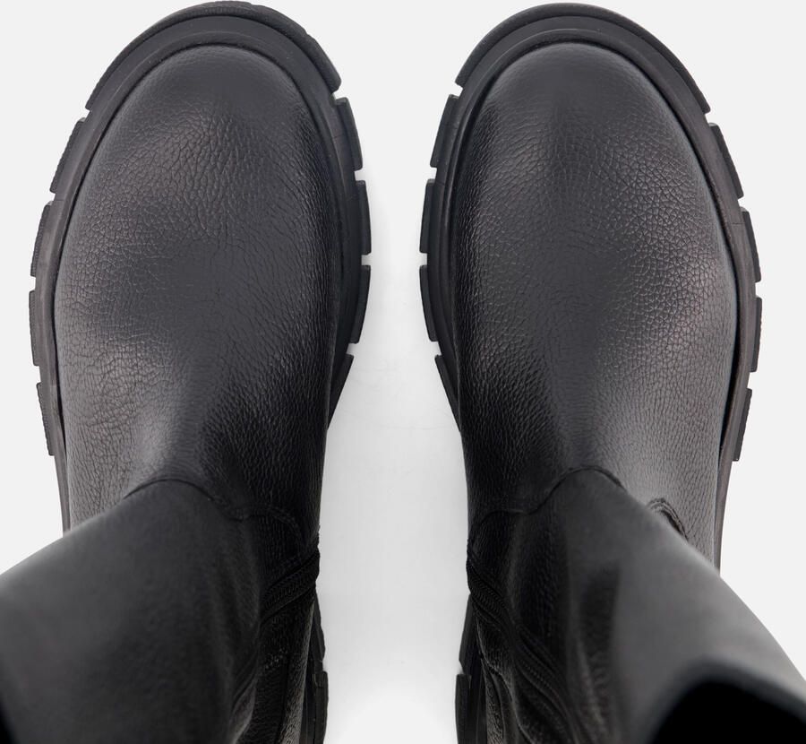 Muyters Hoge Laarzen zwart Leer Kinderschoenen