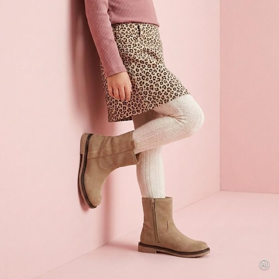 Muyters Laarzen taupe Suede Kinderschoenen