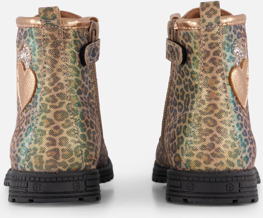 Muyters Leopard Veterboots goud Leer Kinderschoenen - Foto 3