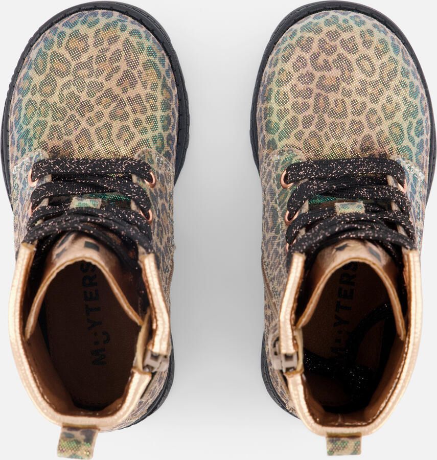 Muyters Leopard Veterboots goud Leer Kinderschoenen - Foto 4