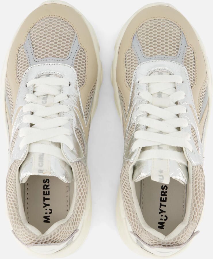 Muyters Metallic Sneakers zilver Leer Kinderschoenen - Foto 3