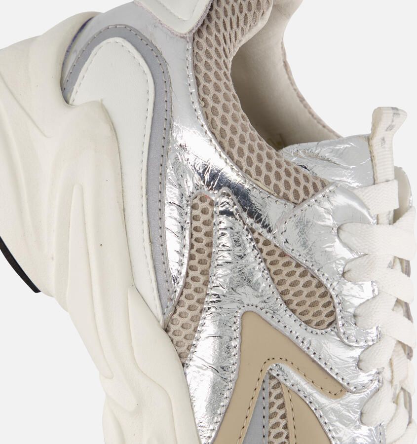 Muyters Metallic Sneakers zilver Leer Kinderschoenen - Foto 2