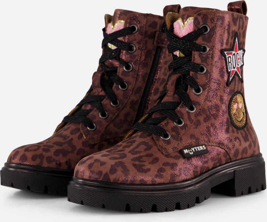 Muyters Rock Veterboots bordeaux Leopard Leer Kinderschoenen - Foto 4