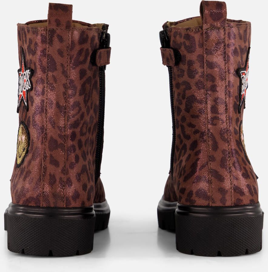 Muyters Rock Veterboots bordeaux Leopard Leer Kinderschoenen - Foto 2
