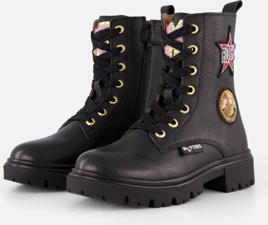 Muyters Rock Veterboots zwart Leer Kinderschoenen - Foto 3