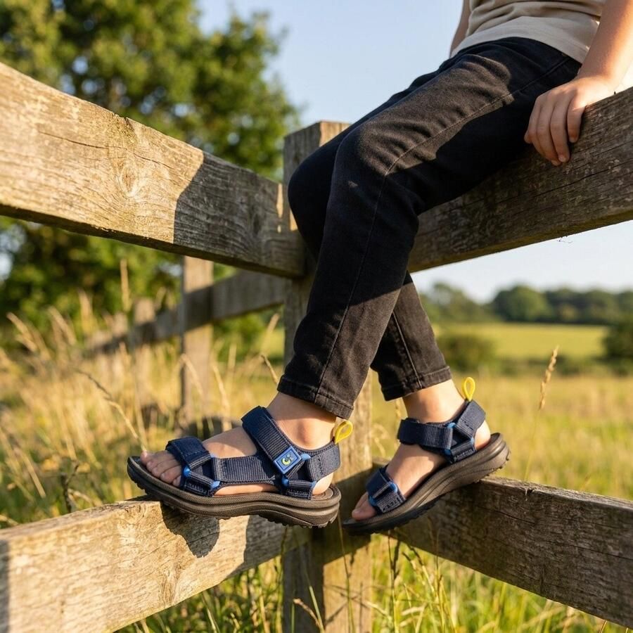 Muyters Sandalen blauw Textiel Kinderschoenen
