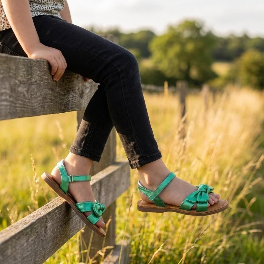 Muyters Sandalen groen Leer Kinderschoenen