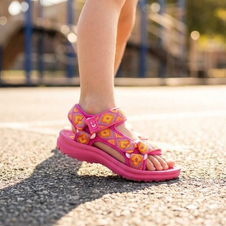 Muyters Sandalen roze Textiel Kinderschoenen