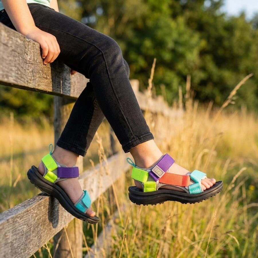 Muyters Sandalen zwart Textiel Kinderschoenen