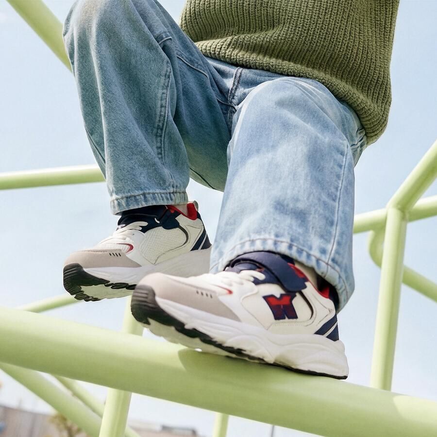 Muyters Sneakers blauw combi Textiel Kinderschoenen