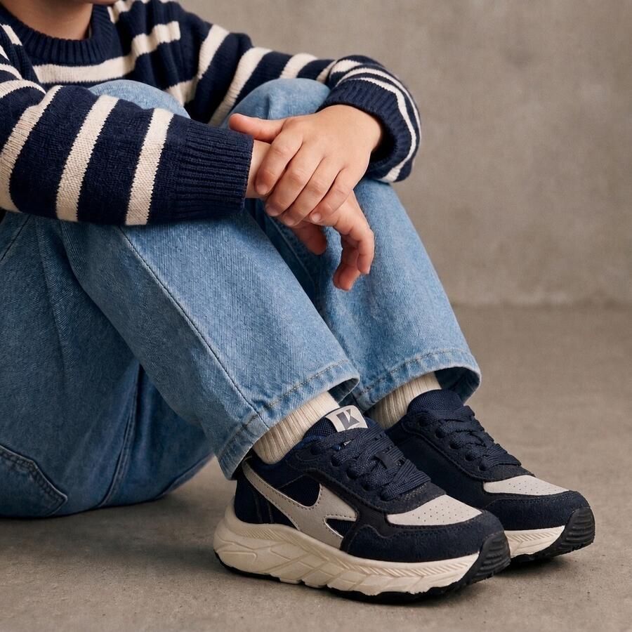 Muyters Sneakers blauw Suéde Kinderschoenen