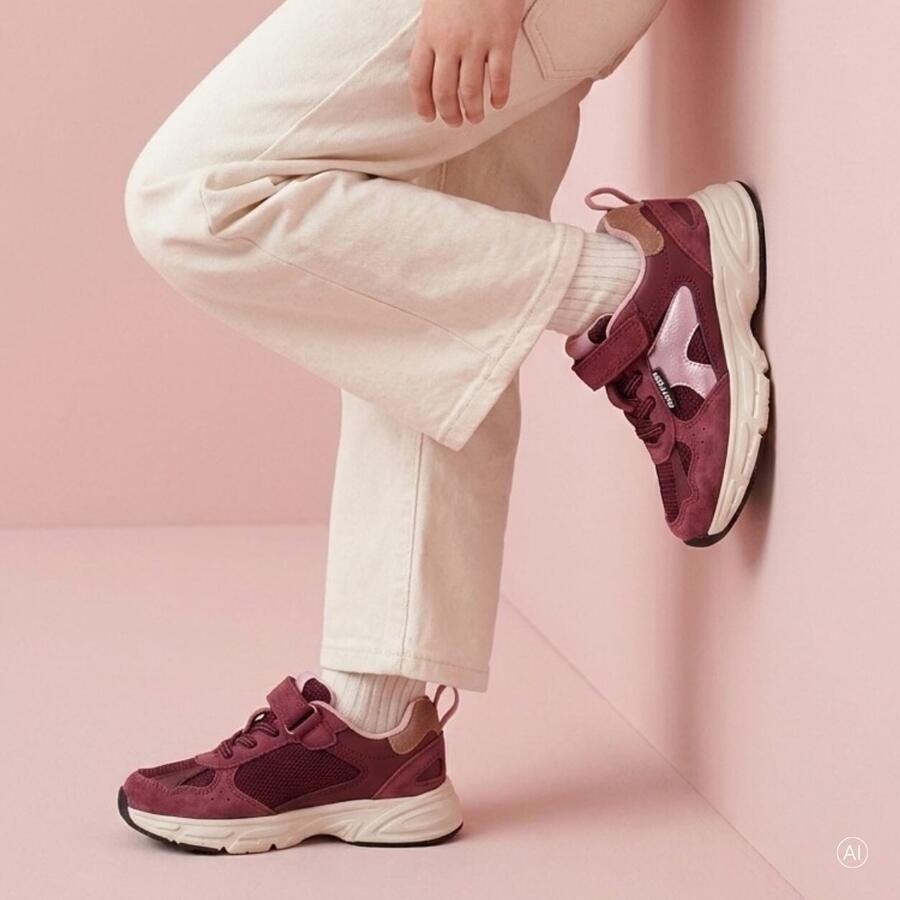 Muyters Sneakers bordeaux Suède Kinderschoenen