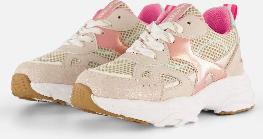 Muyters Sneakers Combi paars Suede Kinderschoenen